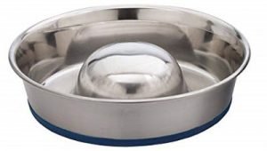 DuraPet Slow Feed Premium Stainless Steel Dog Bowls