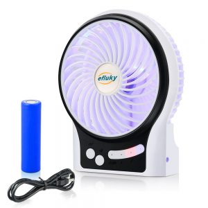 Efluky battery powered fan