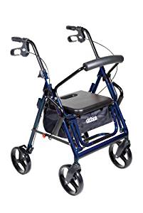 Drive Medical Duet Dual Function Transport Wheelchair Walker Rollator