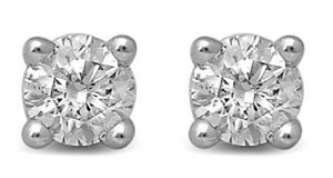 Diamond Jewel 14K Gold Round Diamond Stud Earrings